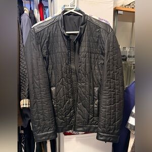 Versace collection men Black Quilted Jacket